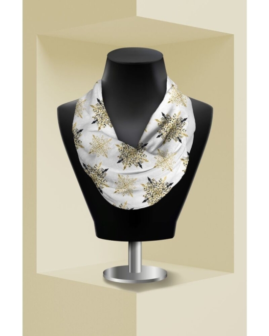 Esarfa circulara din catifea imprimata cu model floral CMD1642
