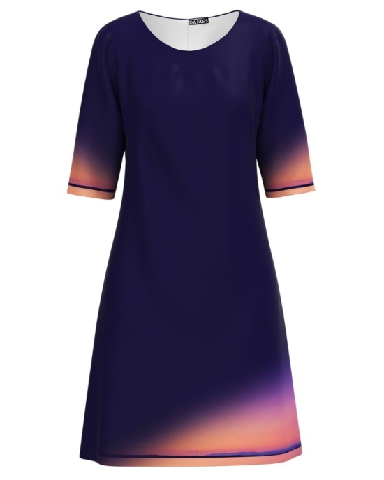 Rochie casual Digital Lavander imprimata cu model in degrade CMD3401