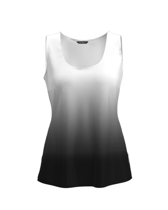 Top casual alb negru imprimat in degrade CMD1980