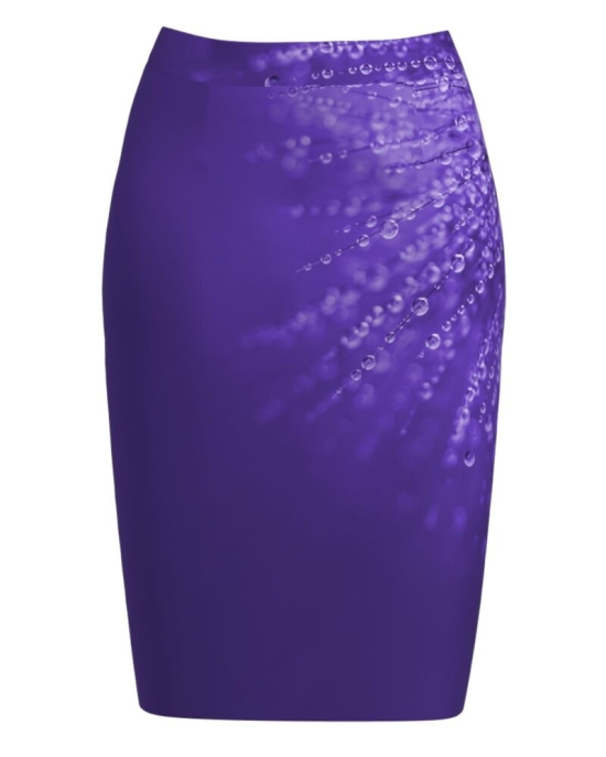 Fusta conica violet imprimata Picaturi de roua CMD1947