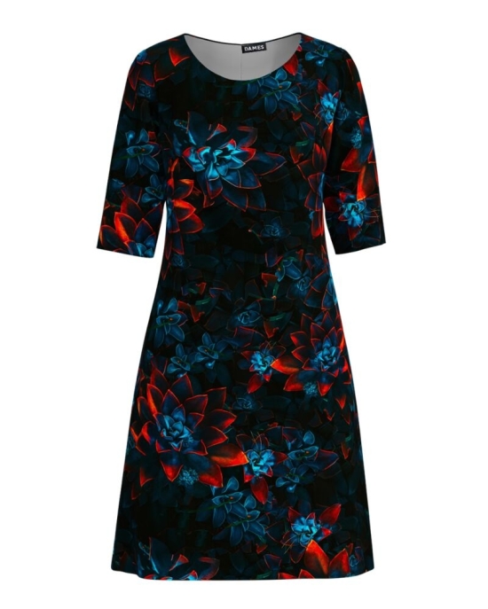 Rochie casual imprimata cu model floral CMD71
