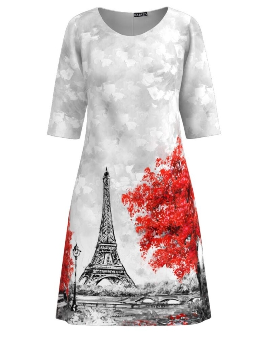 Rochie casual imprimata digital CMD419