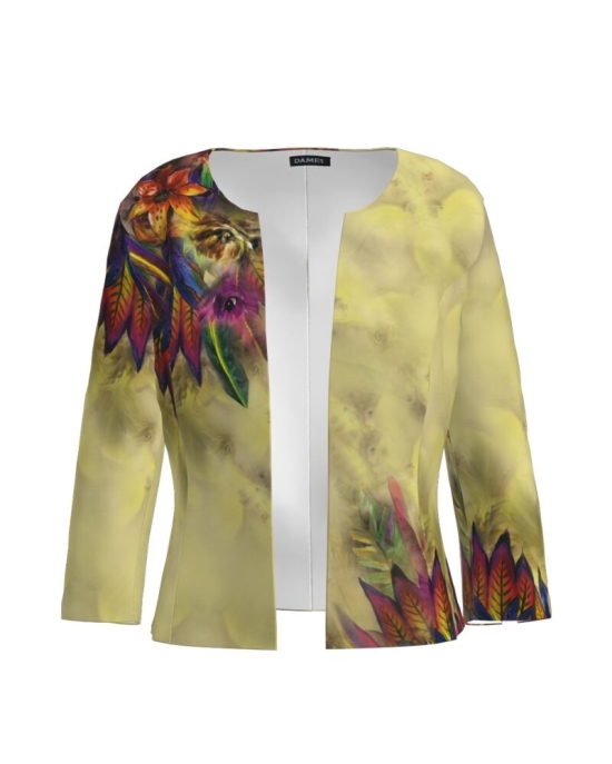 Sacou cambrat imprimat floral multicolor CMD1136