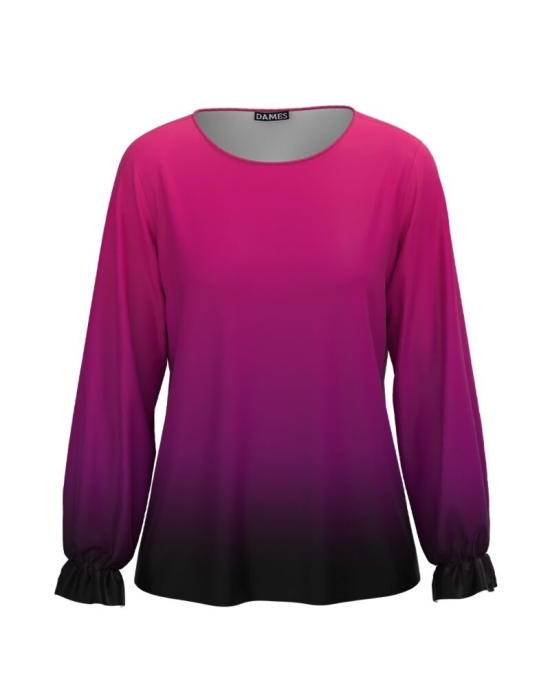 Bluza multicolora imprimata cu model in degrade CMD2877