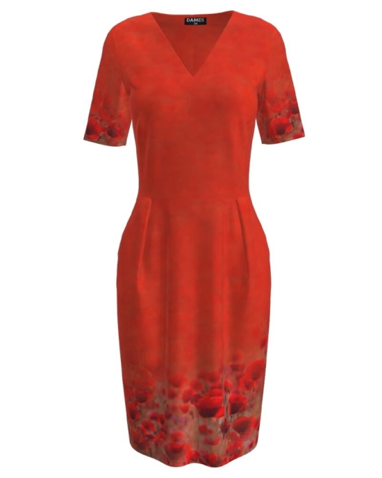 Rochie casual imprimata cu model floral Maci CMD1617