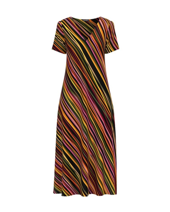 Rochie de vara lunga cu buzunare imprimata digital Multicolora CMD728