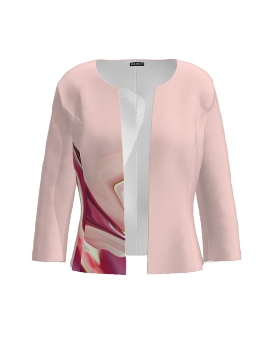 Sacou cambrat imprimat cu model abstract CMD849