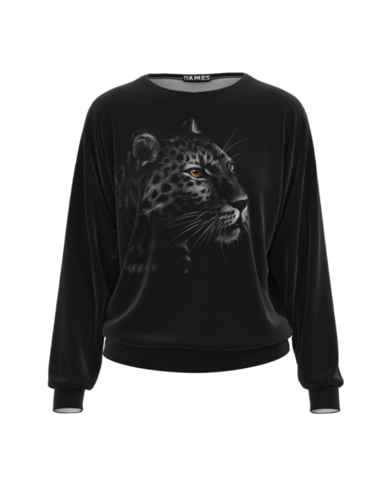 Bluza animal print tip hanorac din catifea CMD1392