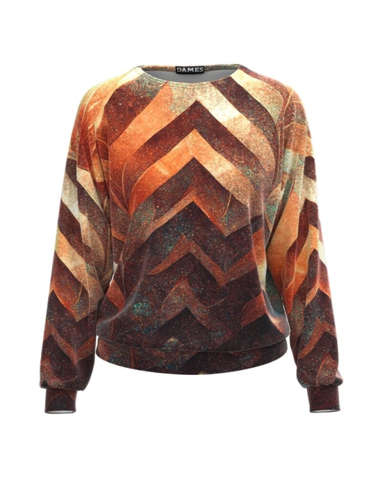 Bluza tip hanorac din catifea cu imprimeu grafic CMD3503