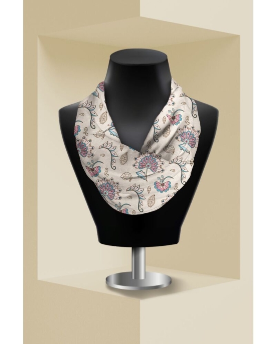 Esarfa circulara din catifea imprimata cu model floral CMD1645