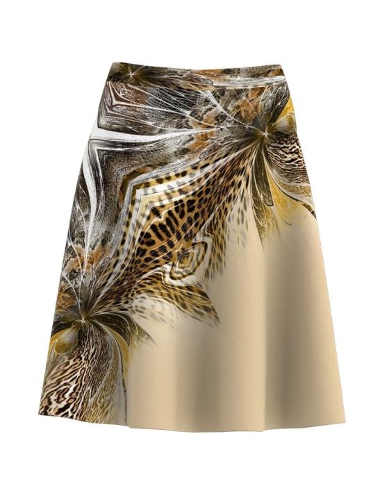 Fusta clos imprimata cu model animal print CMD3856