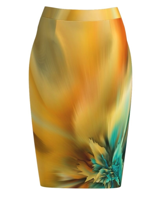 Fusta conica multicolora imprimata digital CMD2575
