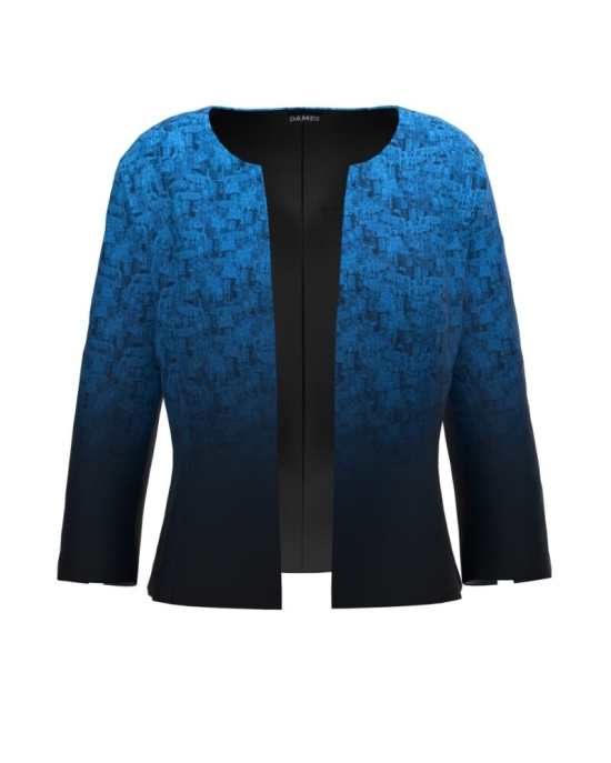 Sacou cambrat albastru in degrade CMD602