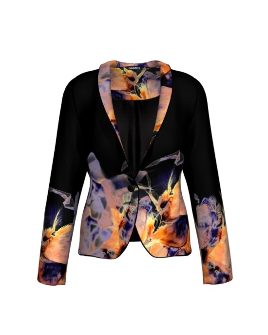 Sacou casual imprimat cu model Abstract CMD319