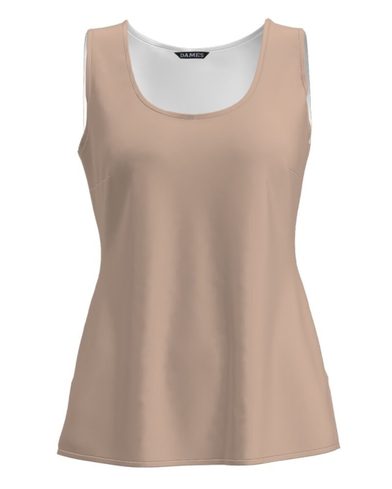 Top casual bej imprimat digital CMD1862