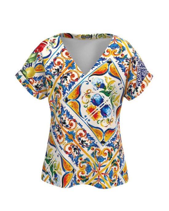 Bluza de vara cu maneca raglan imprimata multicolor CMD3101