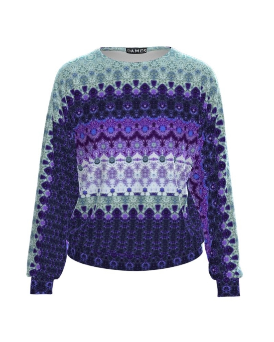 Bluza tip hanorac din catifea imprimata digital CMD1940