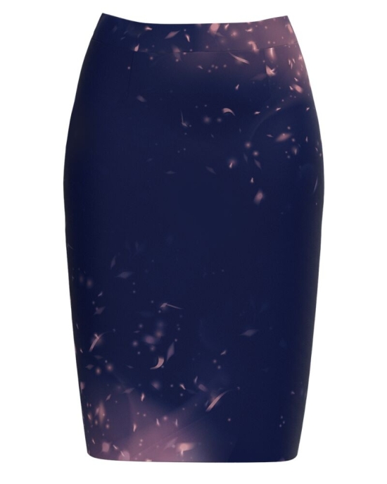Fusta conica bleumarin imprimata digital CMD3003