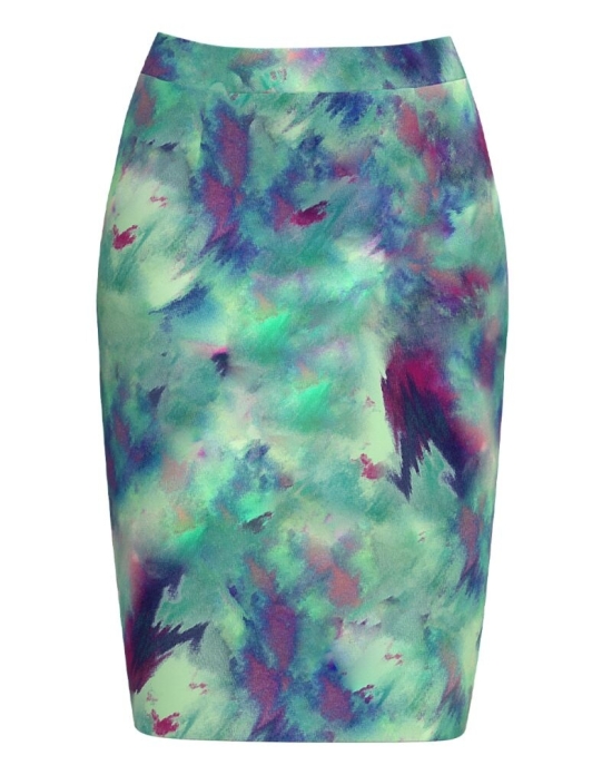 Fusta conica imprimata multicolor CMD4725