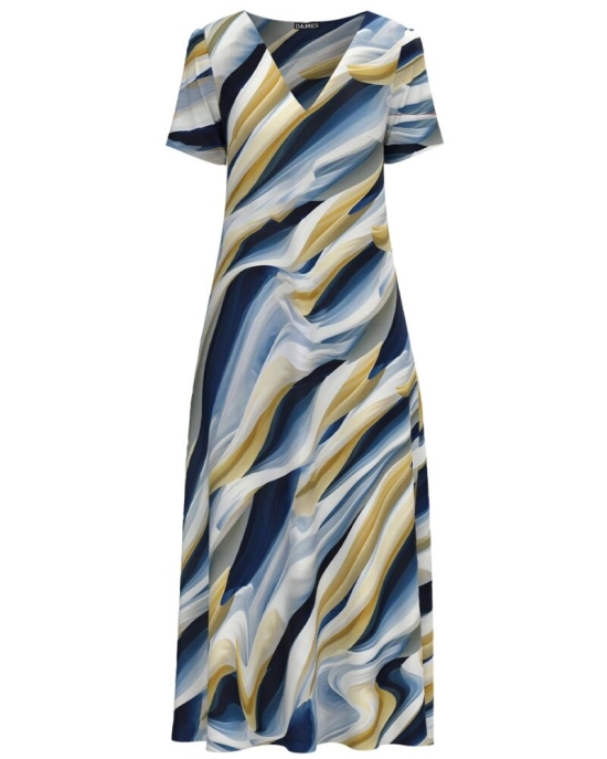 Rochie de vara lunga cu buzunare imprimata multicolor SS24