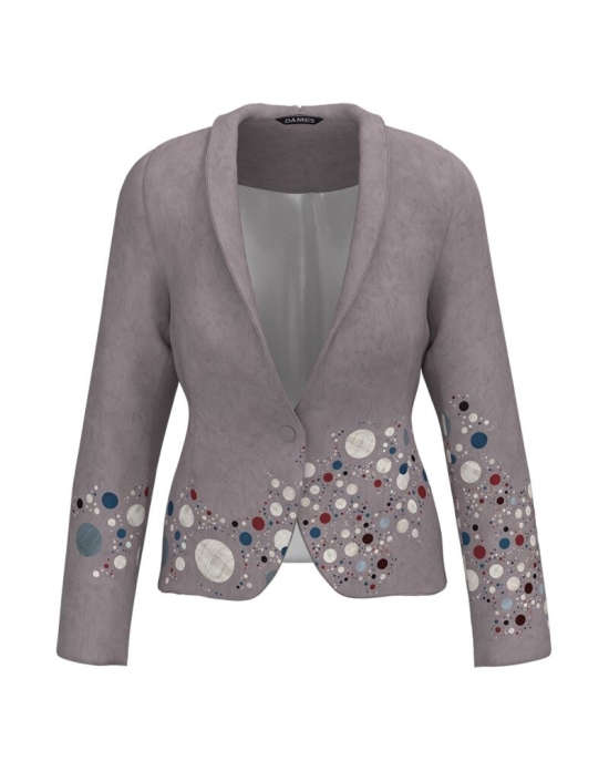 Sacou cambrat imprimat cu model multicolor CMD4084