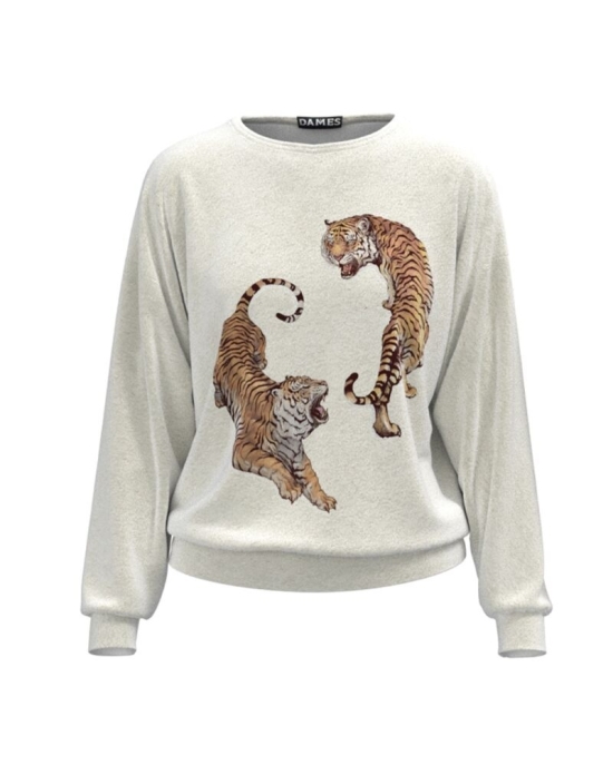 Bluza animal print tip hanorac din catifea CMD1394
