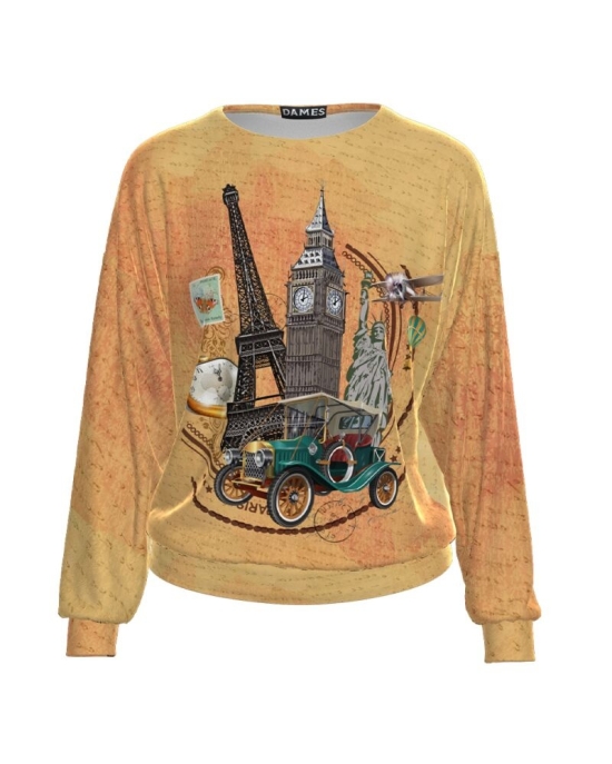 Bluza tip hanorac din catifea cu imprimeu Simbol CMD1941