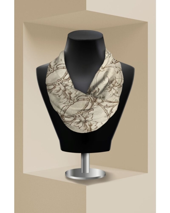 Esarfa circulara din catifea imprimata cu model floral CMD1544