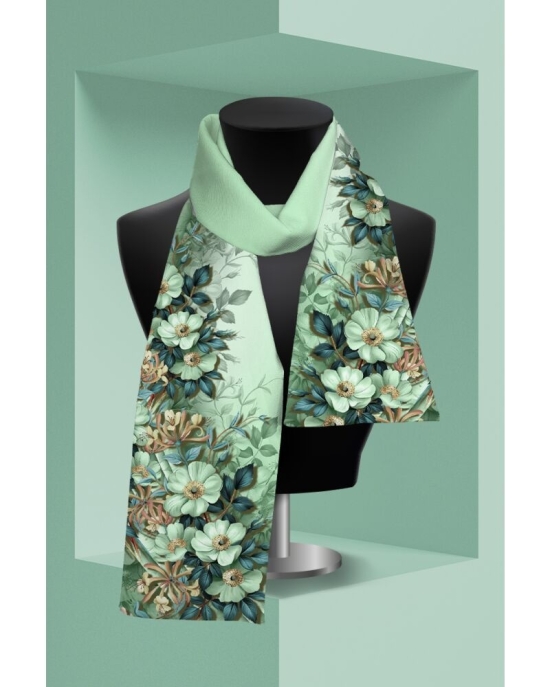 Esarfa vernil subtire imprimata cu model Floral CMD3900