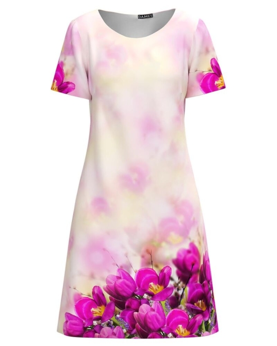 Rochie casual imprimata magnolii CMD4015
