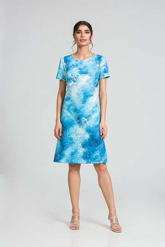 Rochie evazata imprimata digital CMD68