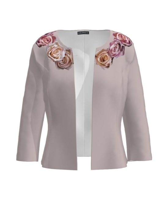 Sacou cambrat imprimat digital trandafiri CMD1006