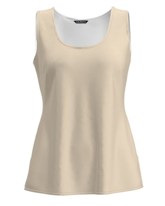 Top casual bej imprimat digital CMD1320