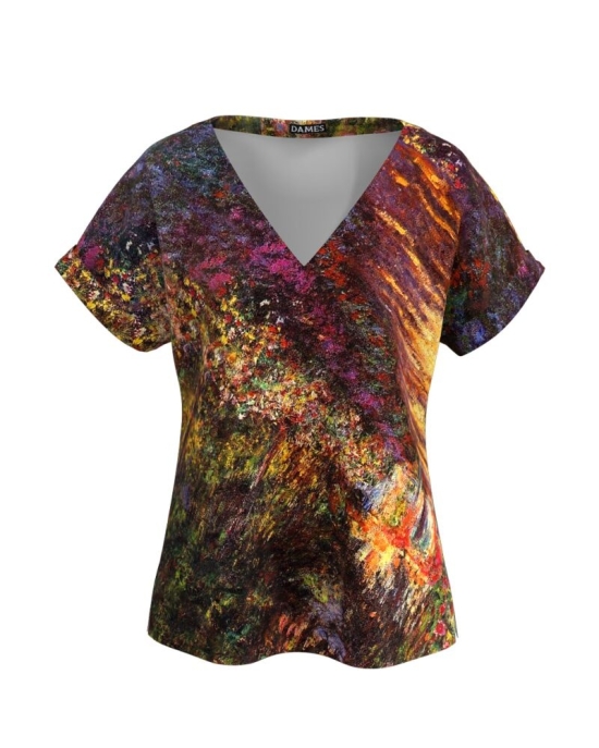 Bluza de vara multicolora cu maneca raglan CMD2697