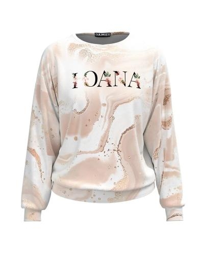 Bluza tip hanorac din catifea cu imprimeu personalizat CMD2100
