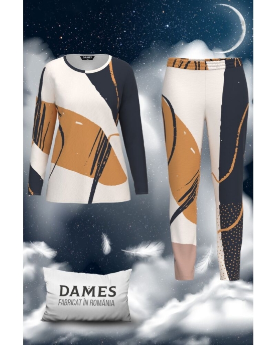 Pijamale de dama cu imprimeu abstract CMD1438
