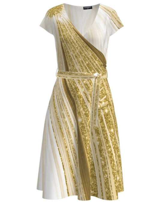 Rochie casual de vara cu maneca scurta imprimata digital CMD2567