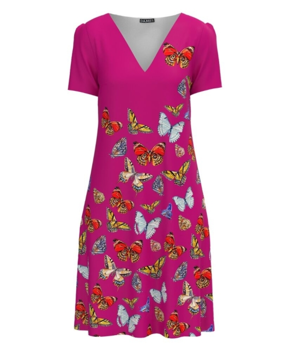 Rochie casual de vara imprimată cu model fluturi CMD4502