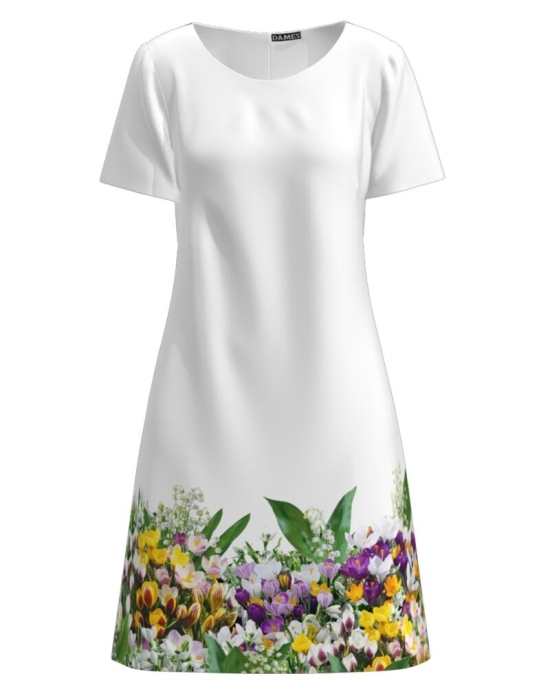 Rochie evazata imprimata digital Branduse CMD963