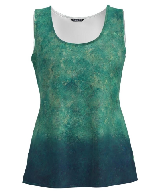 Top casual verde imprimat in degrade CMD1240