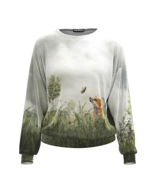 Bluza animal print tip hanorac din catifea CMD1396 - Img 1