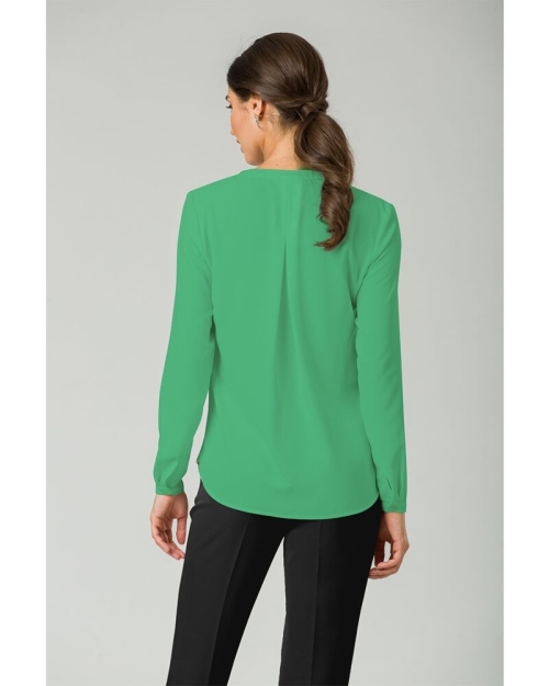 Bluza de dama verde cu guler tunica CMD1520 - Img 2