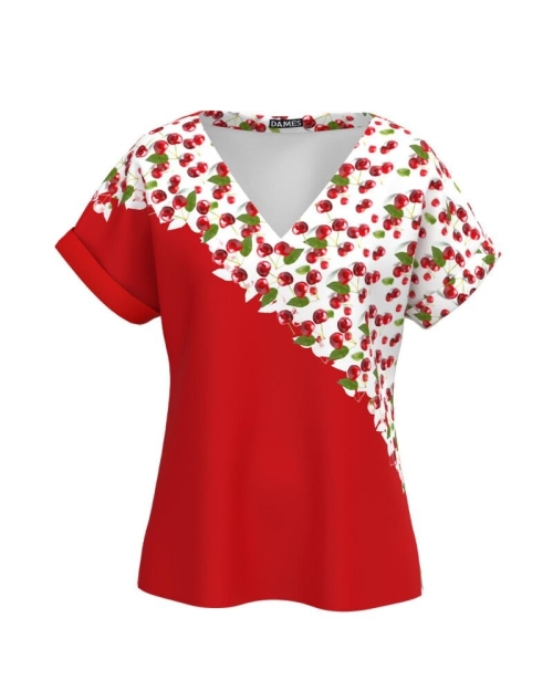 Bluza de vara cu maneca raglan imprimata Cirese CMD4483 - Img 1