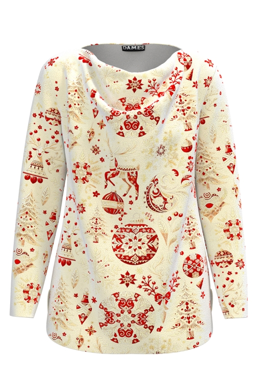 Bluza din catifea cu imprimeu decoratiuni AW24