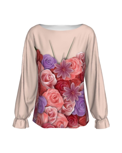 Bluza imprimata digital Flowers