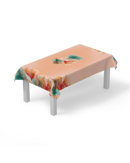 Fata de masa Peach Fuzz din satin imprimat multicolor CMD5024 - Img 2