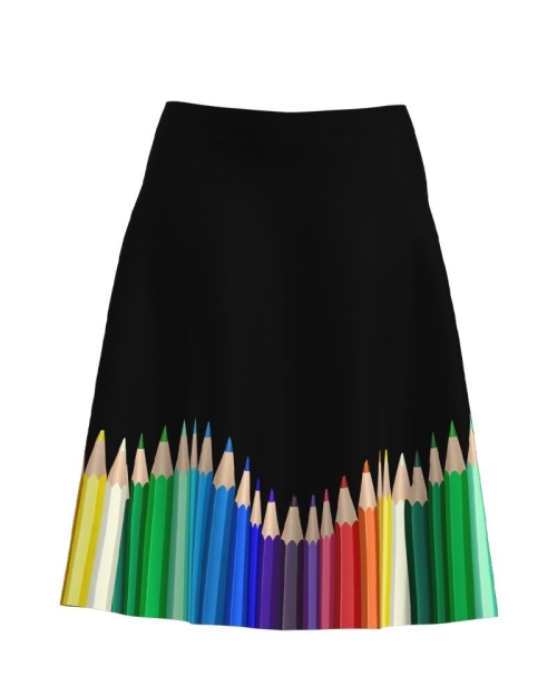 Fusta clos neagra imprimata Creioane Colorate CMD4236
