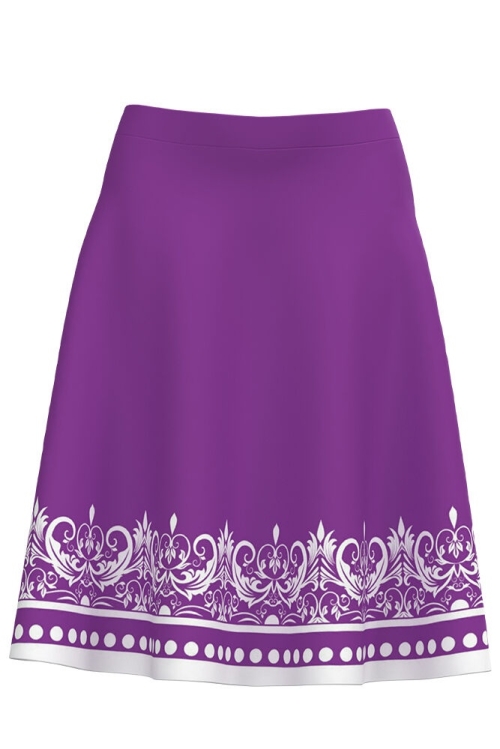Fusta clos purple imprimata cu model floral CMD4295 - Img 2