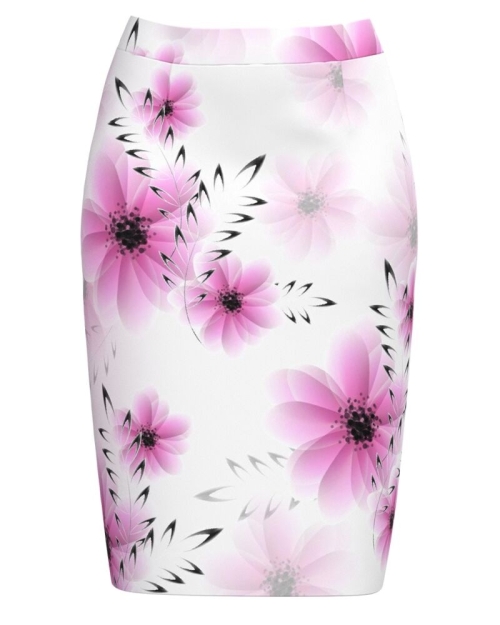 Fusta conica imprimata cu model floral CMD3997