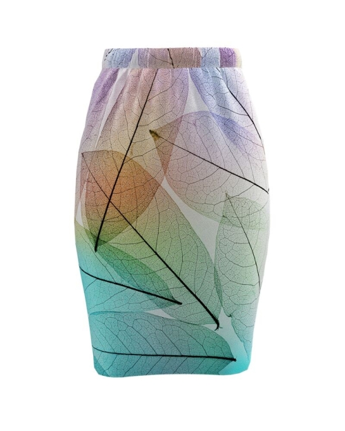 Fusta multicolora din catifea cu buzunare CMD648 - Img 1